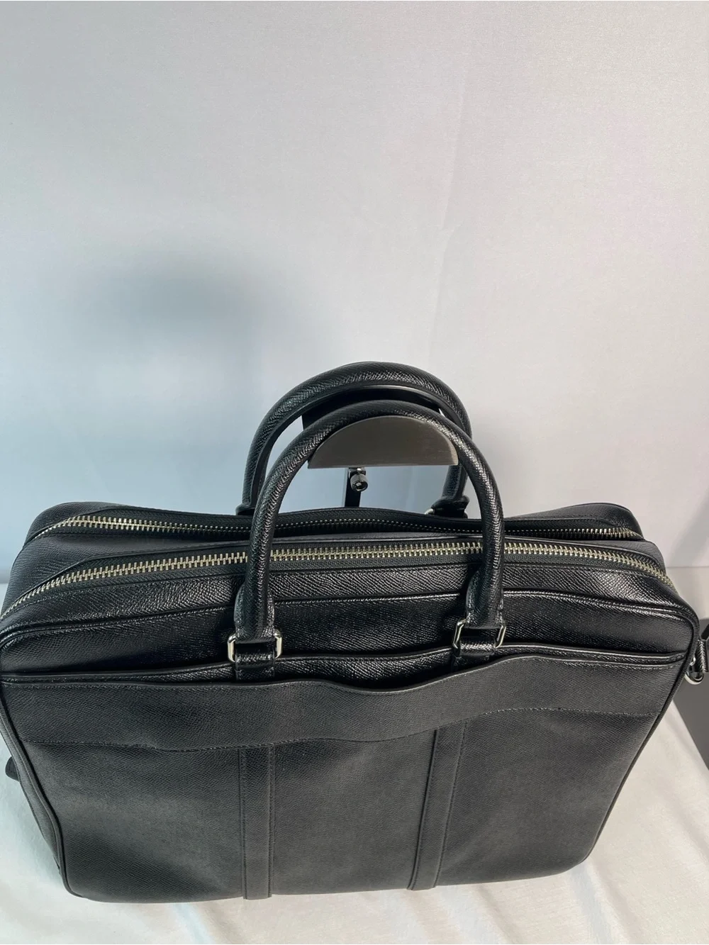 Coach A1880-25975 Metro Double Zip Crossgrain Leather Briefcase NWT Black